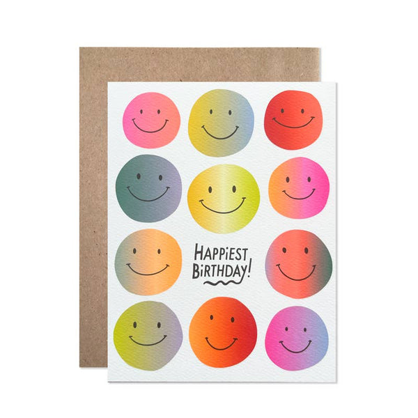 Gradient Smilely Birthday Card - DIGS