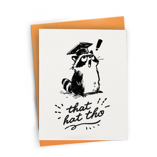 Graduating Raccoon Card - DIGS