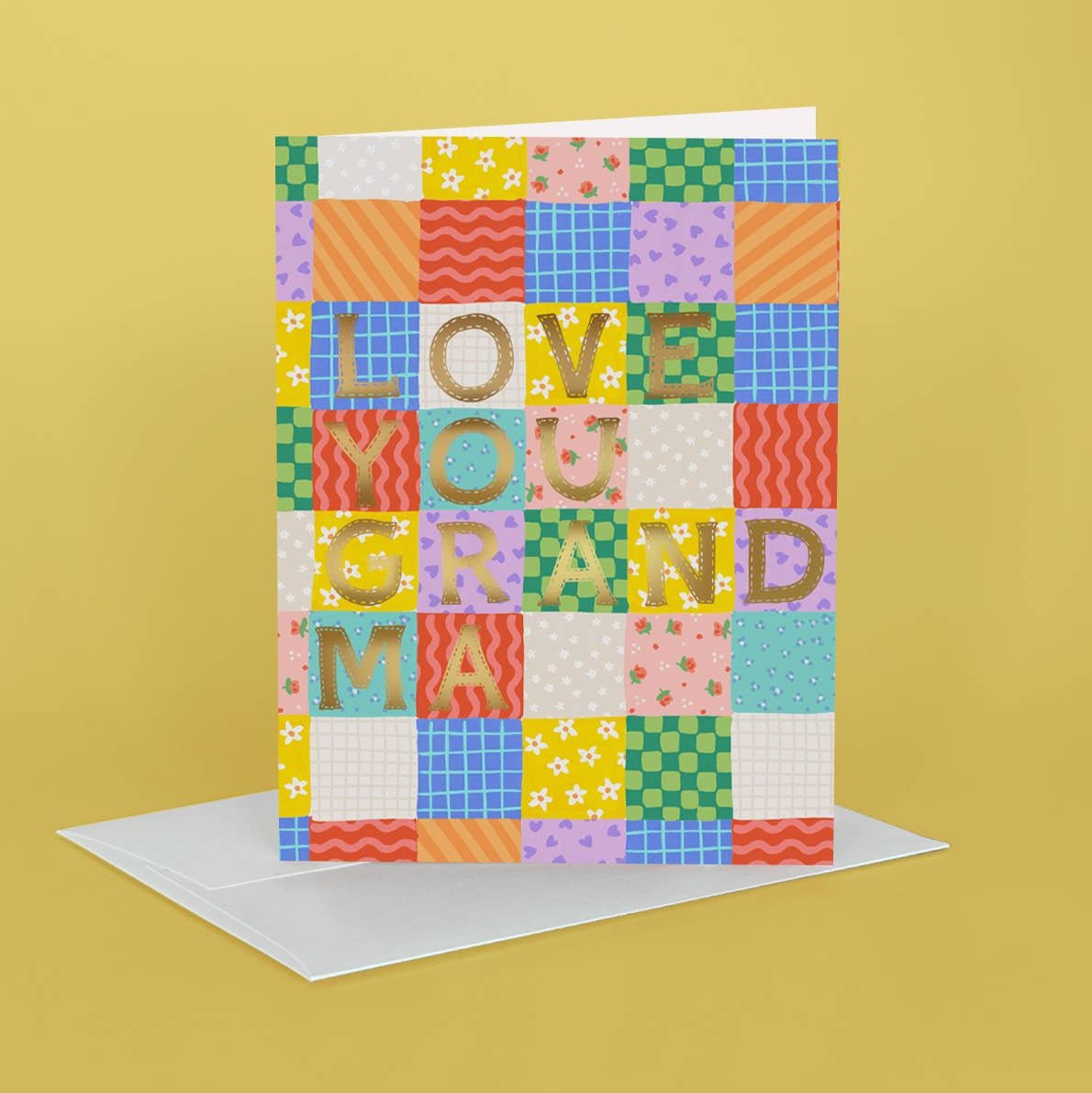 Grandma Patchwork Mother's Day Card - DIGS