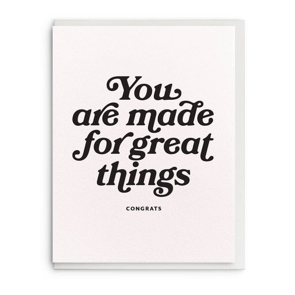 Great Things Letterpress Congratulations Card - DIGS