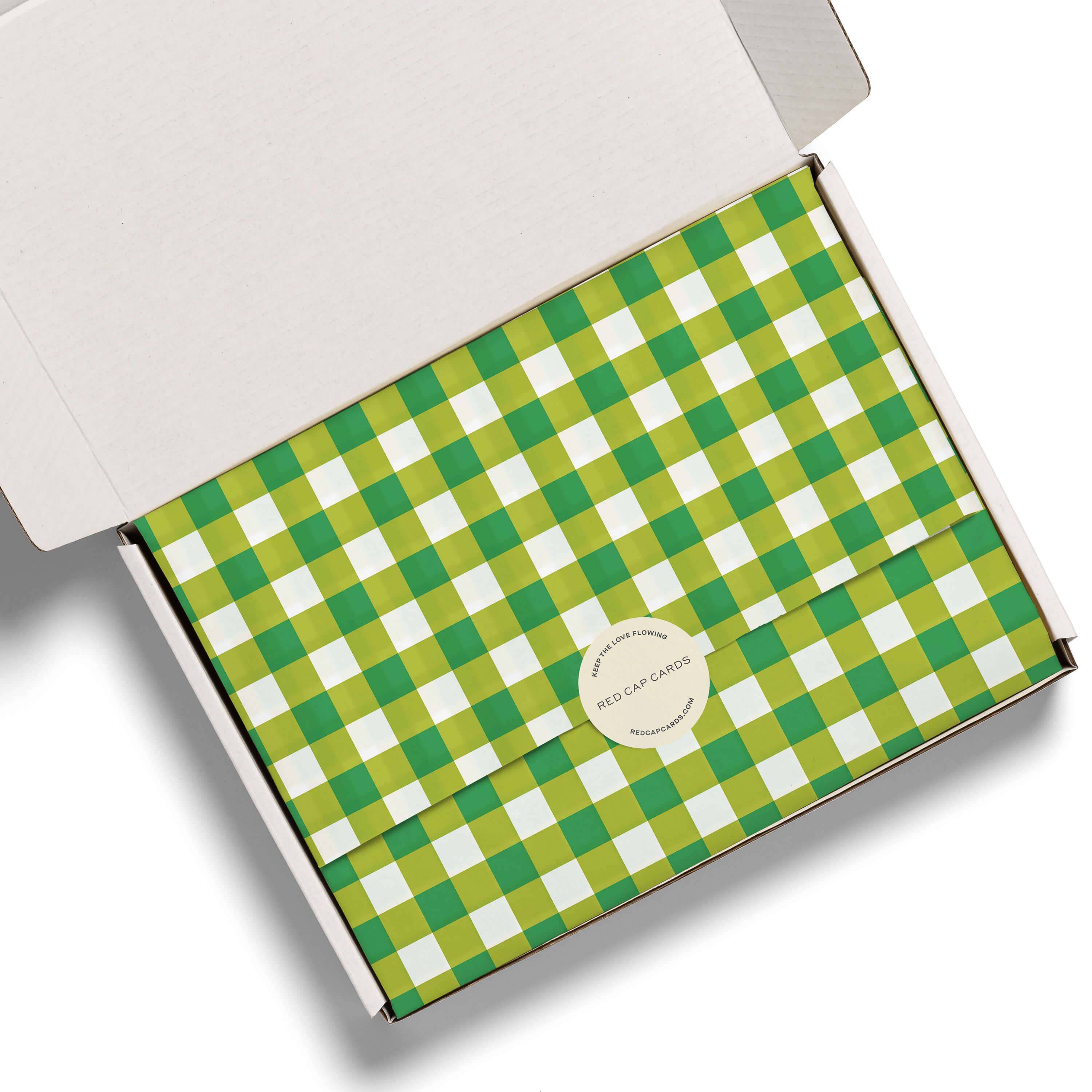 Green Gingham Tissue Paper - DIGS