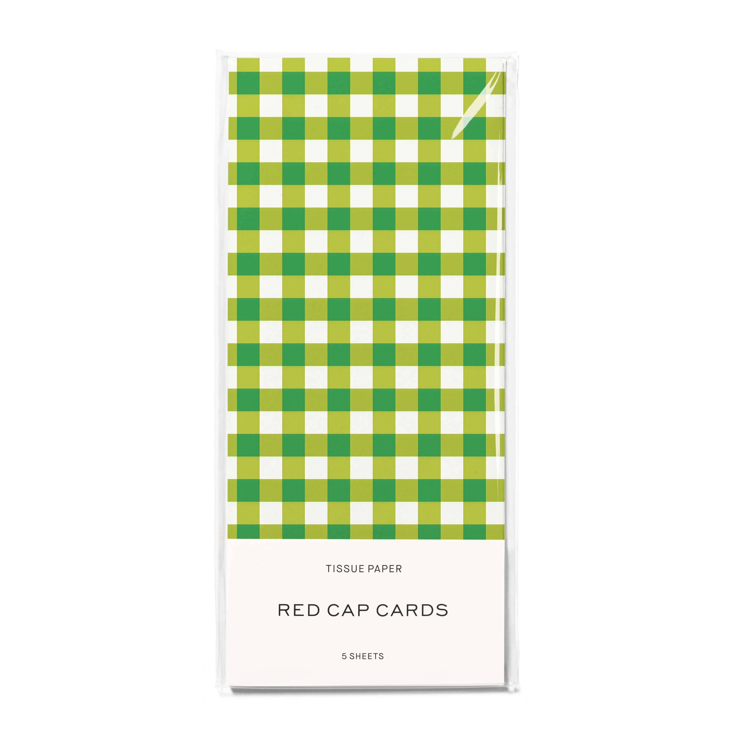 Green Gingham Tissue Paper - DIGS