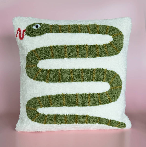 Green Snake Throw Pillow - DIGS