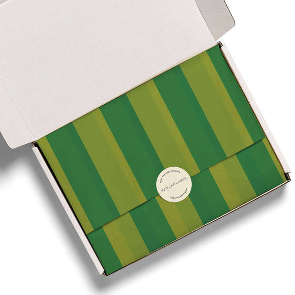 Green Stripes Tissue Paper - DIGS