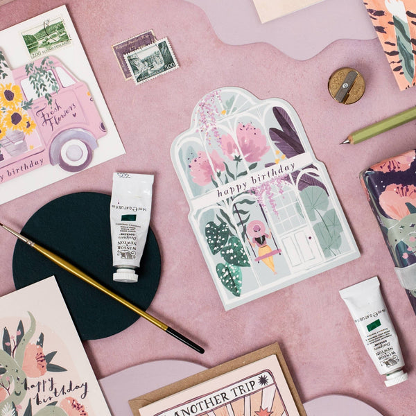 Greenhouse Birthday Card - DIGS