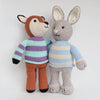 Grey Bunny in Sweater Stuffed Animal - DIGS