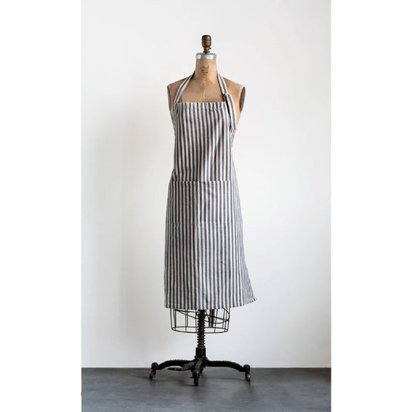 Grey Striped Cotton Apron - DIGS