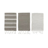 Grey Tasseled Tea Towels - DIGS