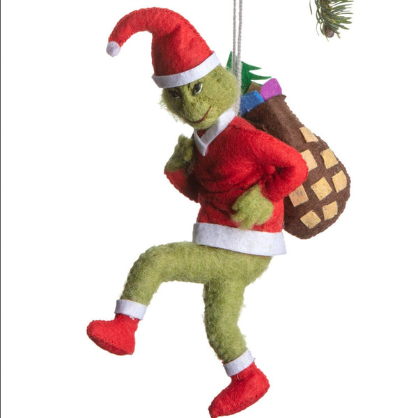 Grinch Santa Ornament - DIGS