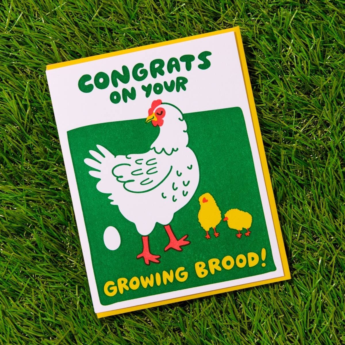 Growing Brood Hen Baby Card - DIGS