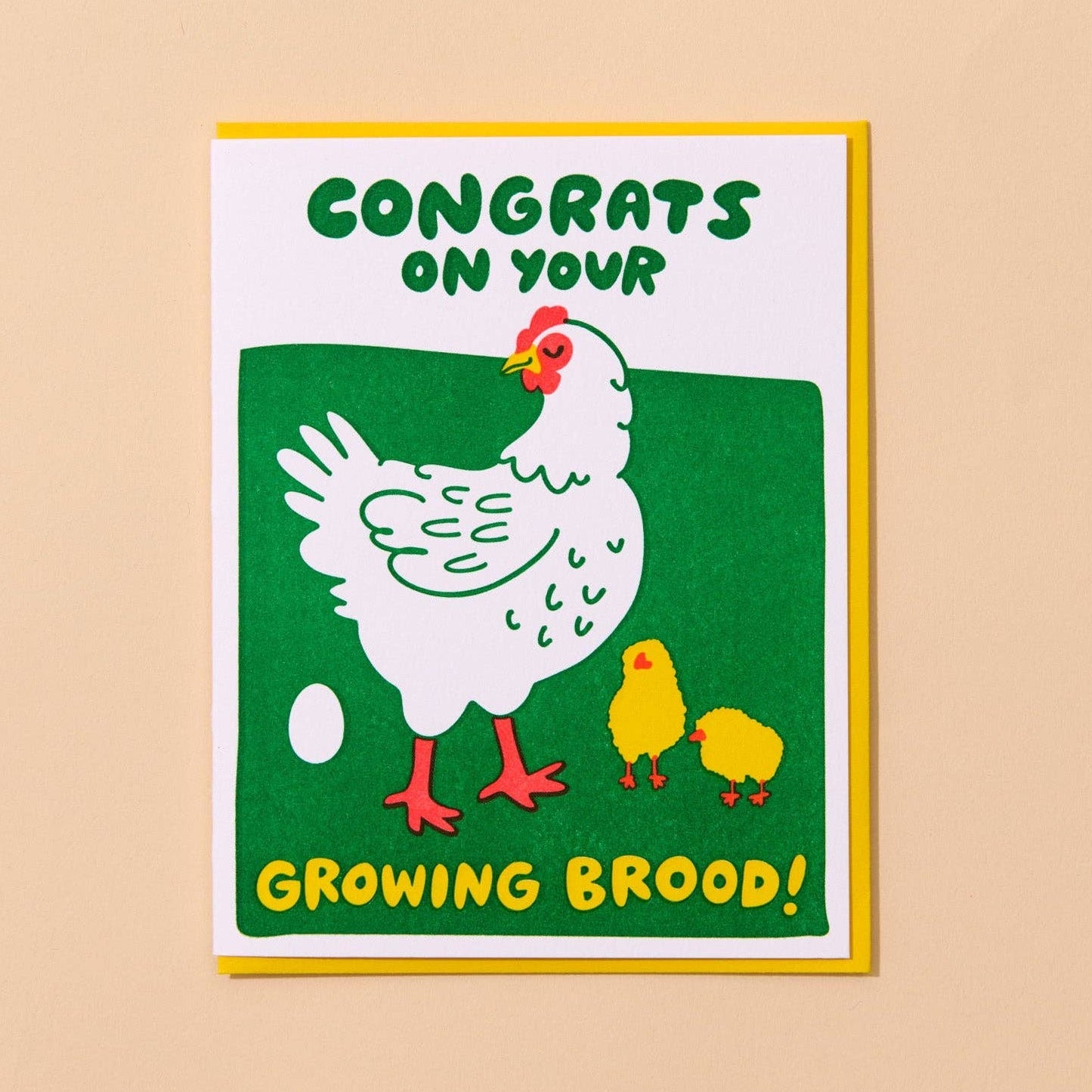 Growing Brood Hen Baby Card - DIGS