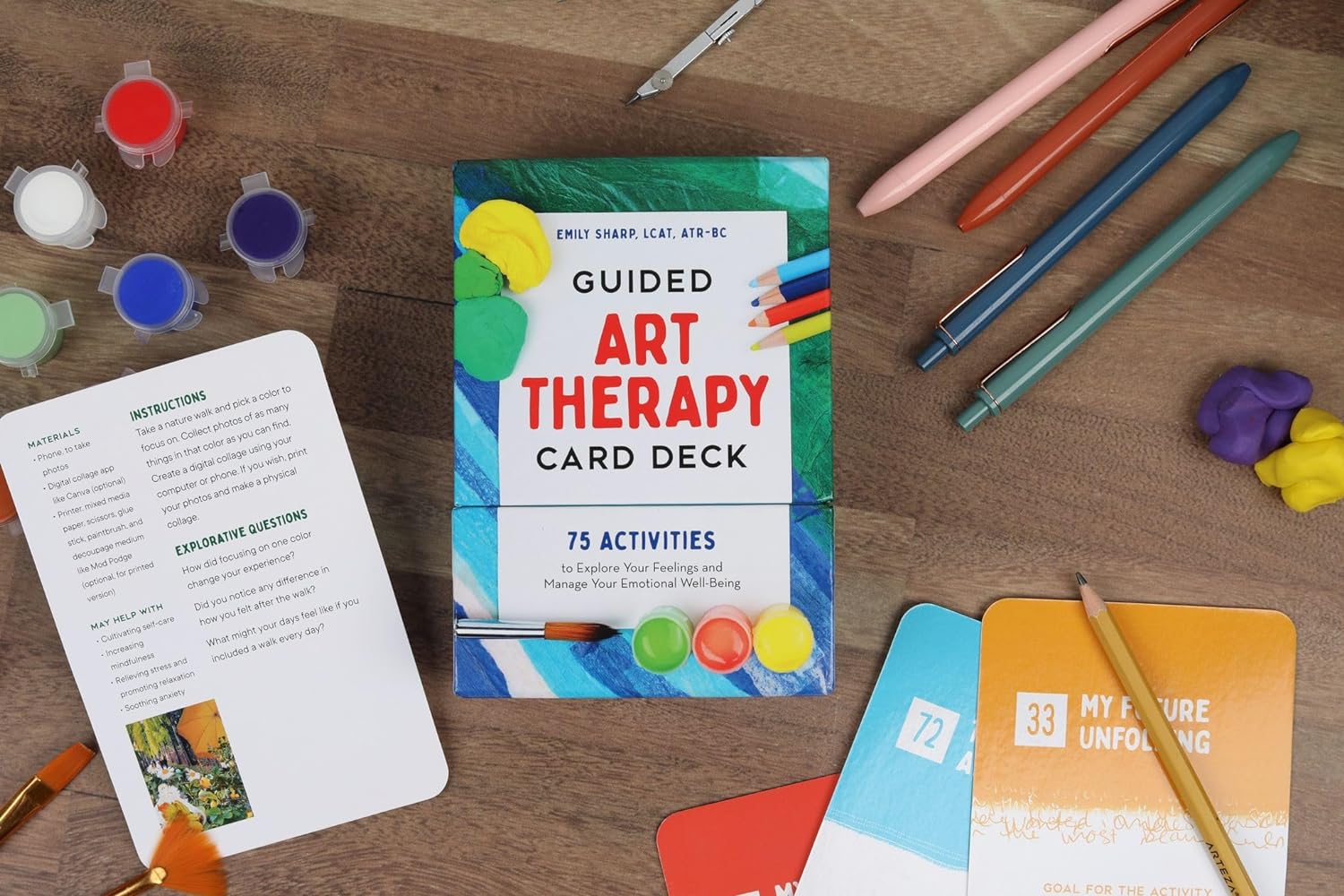 Guided Art Therapy Card Deck: 75 Activities to Explore Your Feelings and Manage Your Emotional Well - Being - DIGS