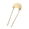 Hammered Crescent Brass Hair Pin - DIGS
