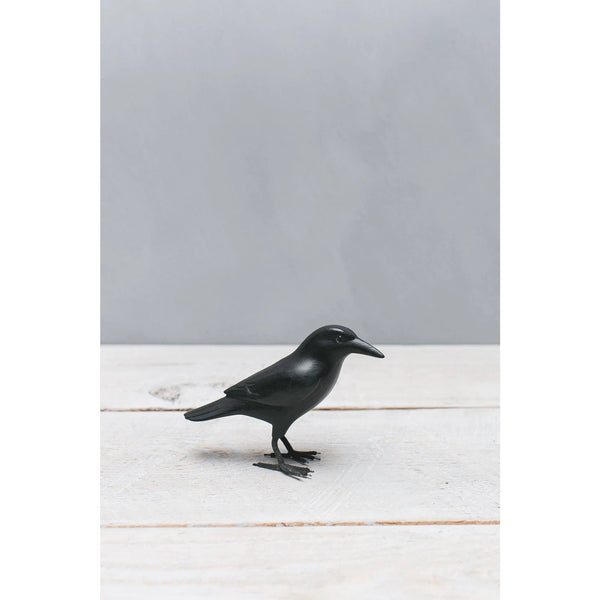 Hand Carved Mini Crow Sculpture Set of 3 - DIGS