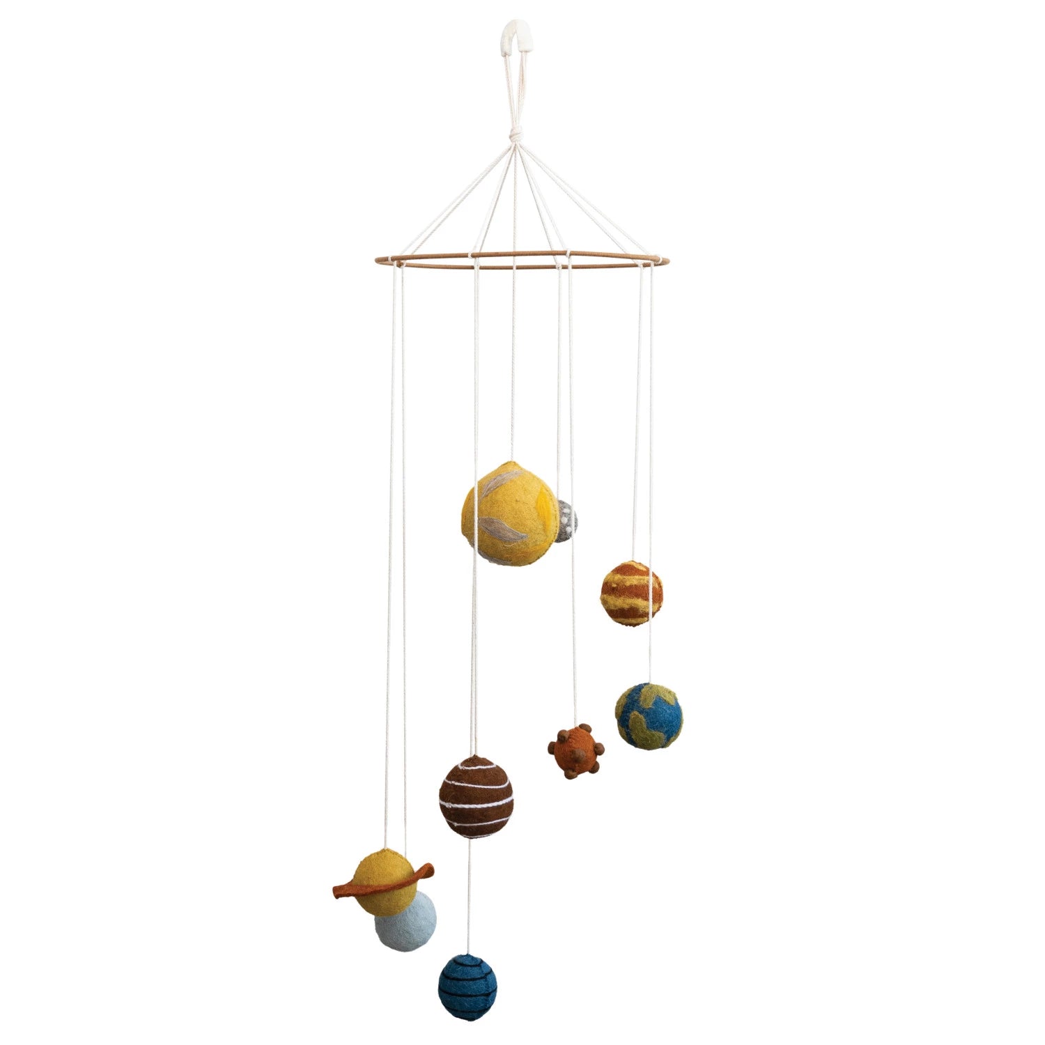 Handmade Wool Felt Planets Mobile - DIGS