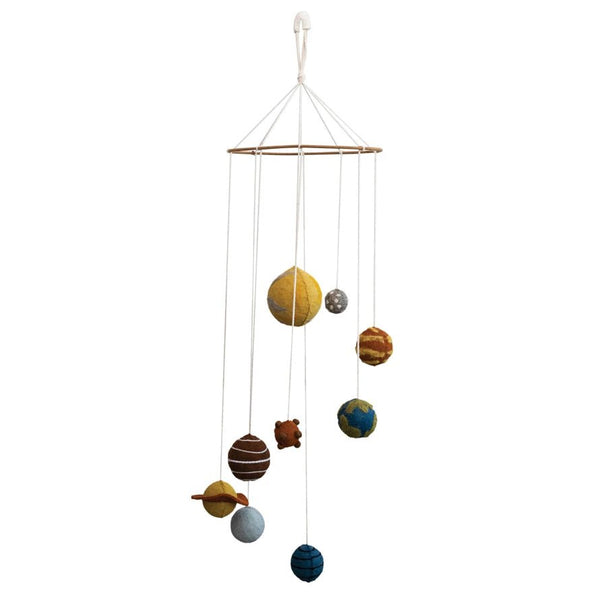 Handmade Wool Felt Planets Mobile - DIGS