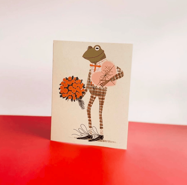 Handsome Frog Valentine Card - DIGS