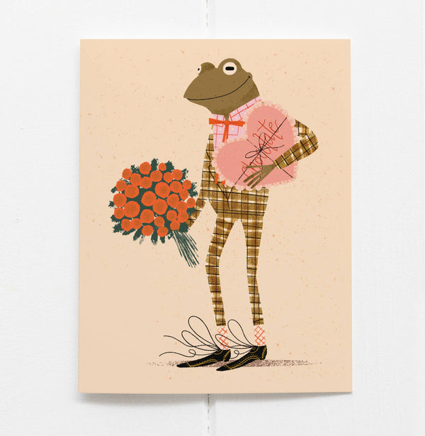 Handsome Frog Valentine Card - DIGS