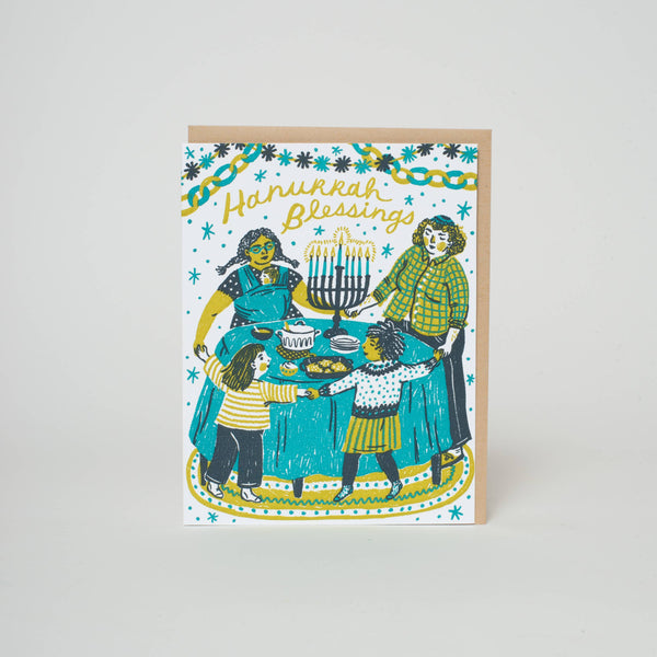 Hanukkah Blessings Card - DIGS