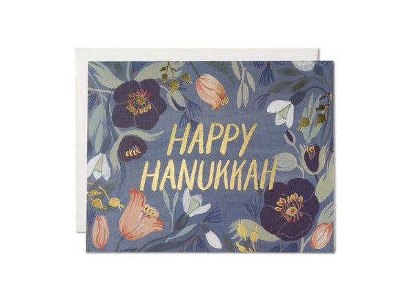 Hanukkah Flowers Card - DIGS
