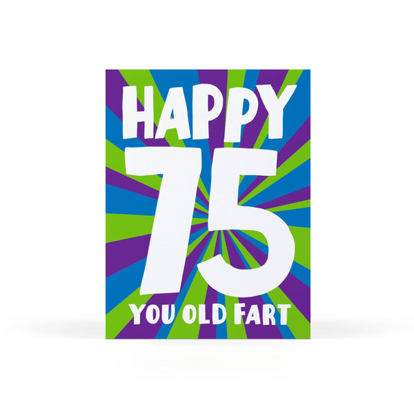 Happy 75th Birthday Card - DIGS