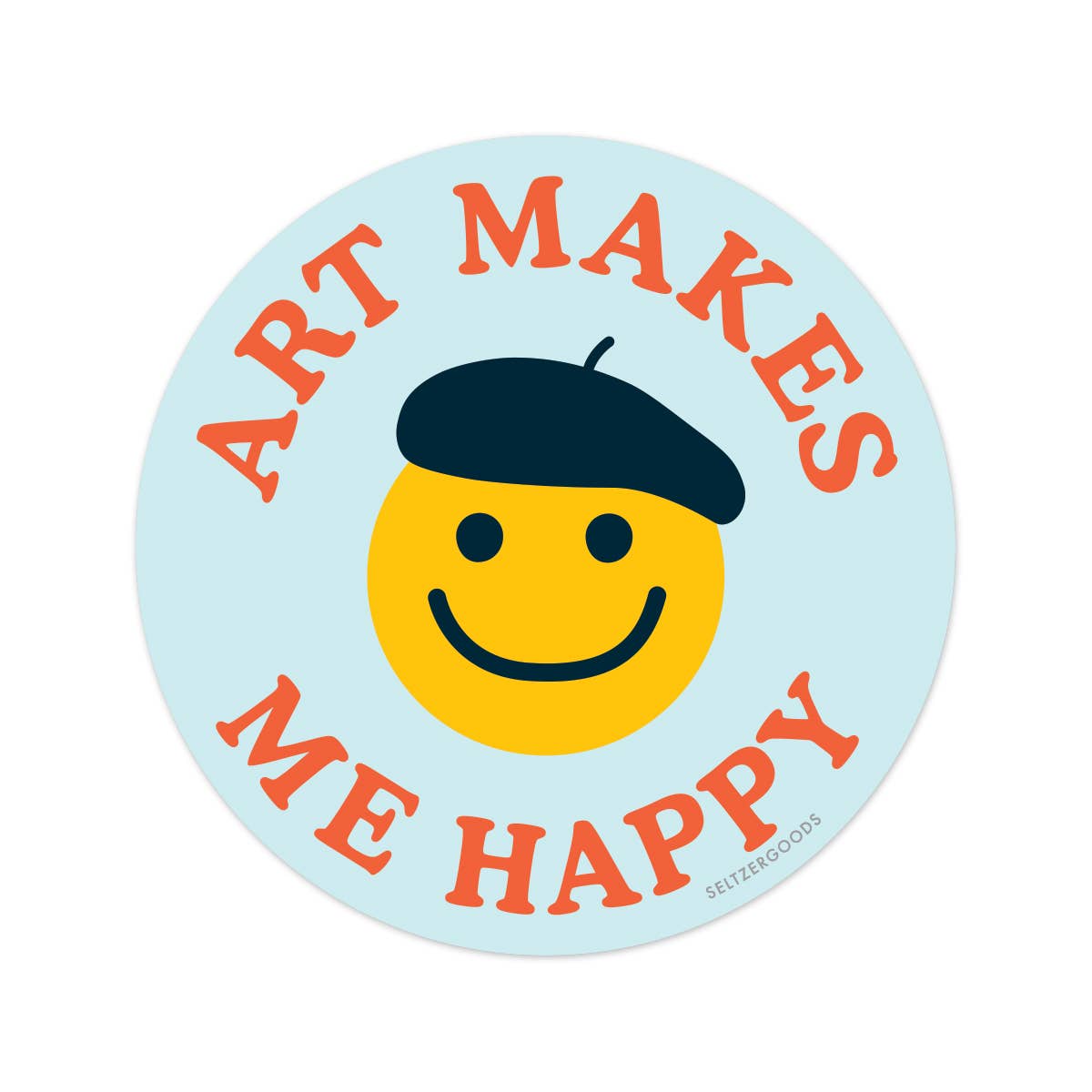 Happy Art Smiley Sticker - DIGS