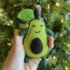 Happy Avocado Felt Wool Ornament - DIGS