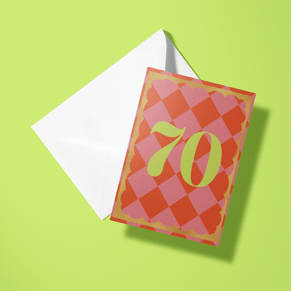 Happy Birthday 70 - 70th Birthday Card - DIGS