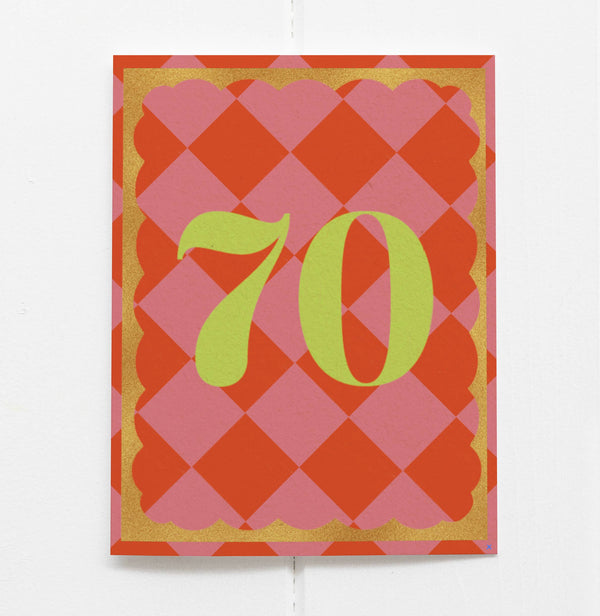 Happy Birthday 70 - 70th Birthday Card - DIGS
