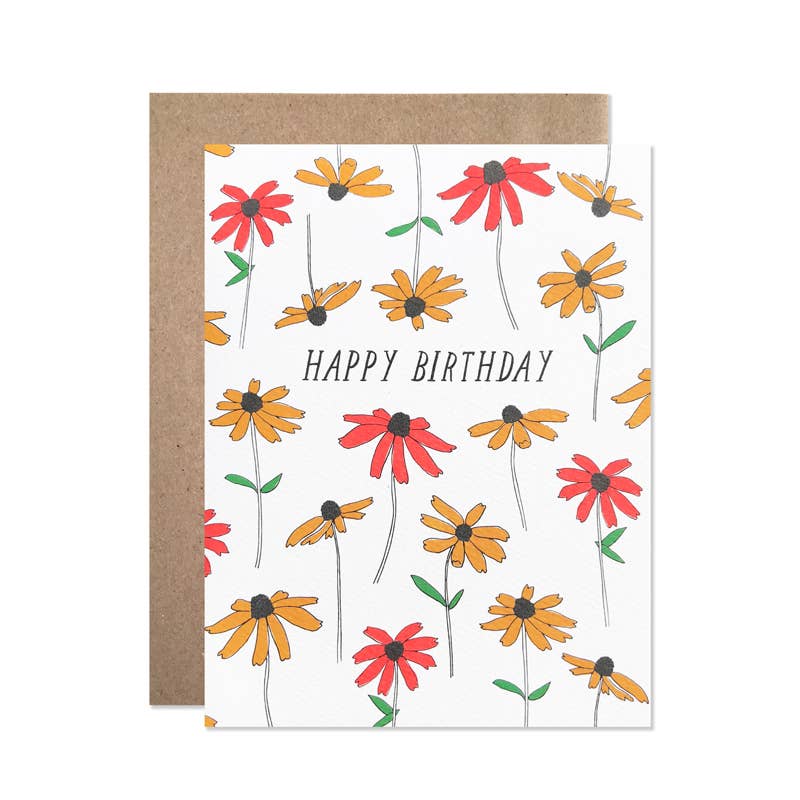 Happy Birthday Black Eyed Susan Card - DIGS