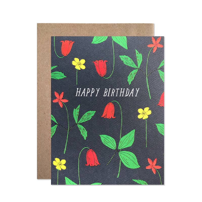 Happy Birthday Navy Tulip Garden - DIGS