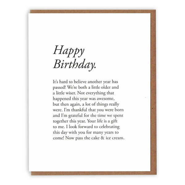 Happy Birthday Paragraph Card - DIGS