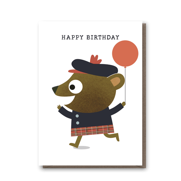 Happy Birthday Piper Bear Card - DIGS