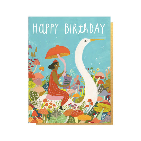 Happy Birthday Swan Card - DIGS