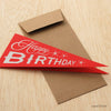 Happy Birthday Triangular Pennant Card - DIGS