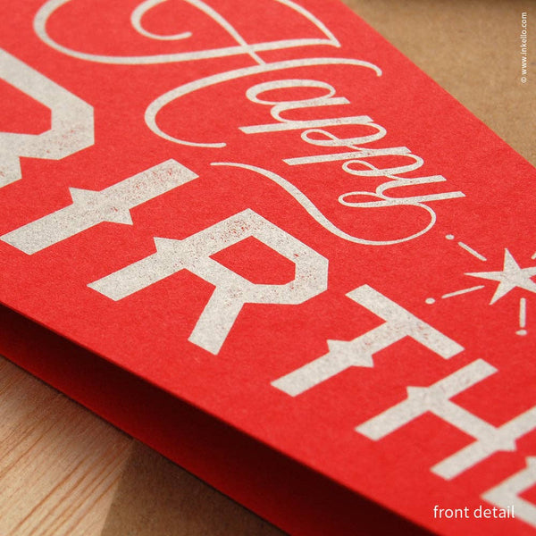 Happy Birthday Triangular Pennant Card - DIGS