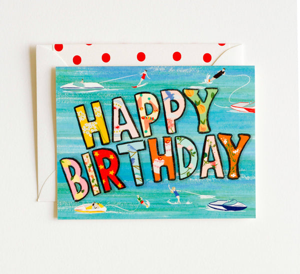 Happy Birthday Water Skiers Card - DIGS