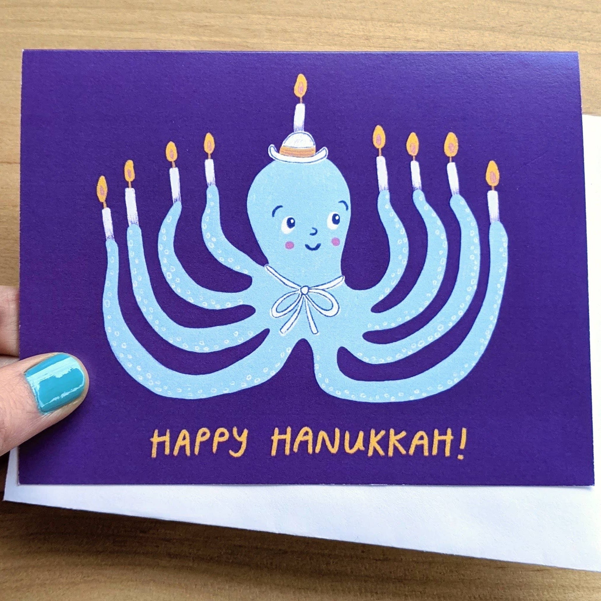 Happy Hanukkah Octopus Card - DIGS