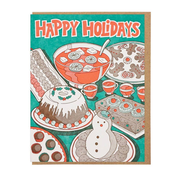 Happy Holidays Party Food Card - DIGS