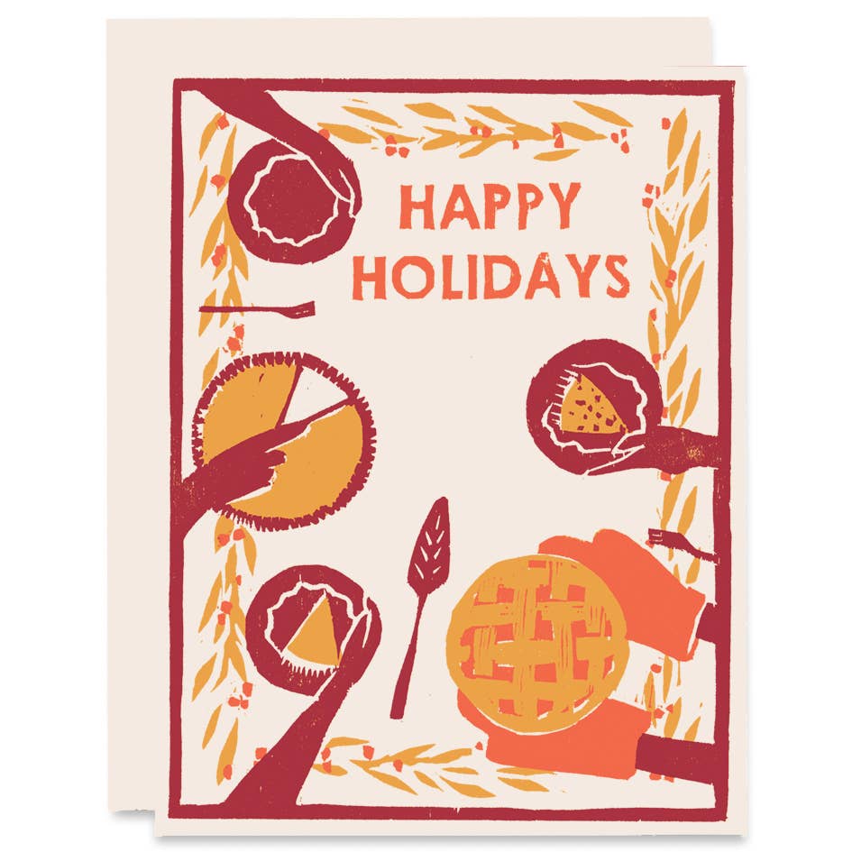 Happy Holidays Pie Feast Holiday Card - DIGS