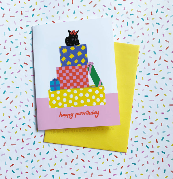 Happy Purrthday Birthday Card - DIGS