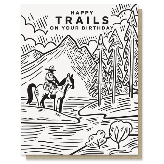 Happy Trails Birthday Card - DIGS