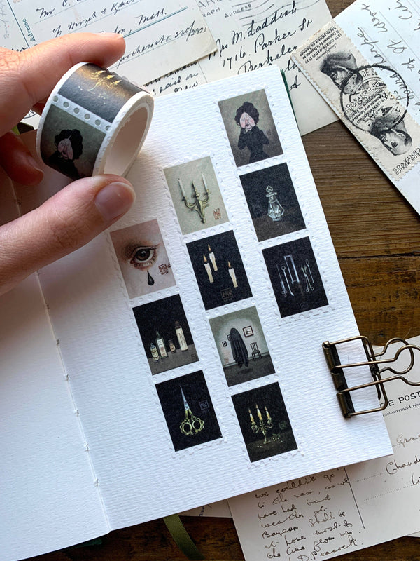 Haunted Victorian Manor Stamp Washi Tape - DIGS