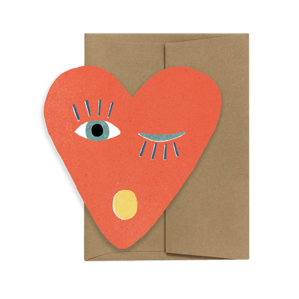 Heart Blink Die Cut Card - DIGS