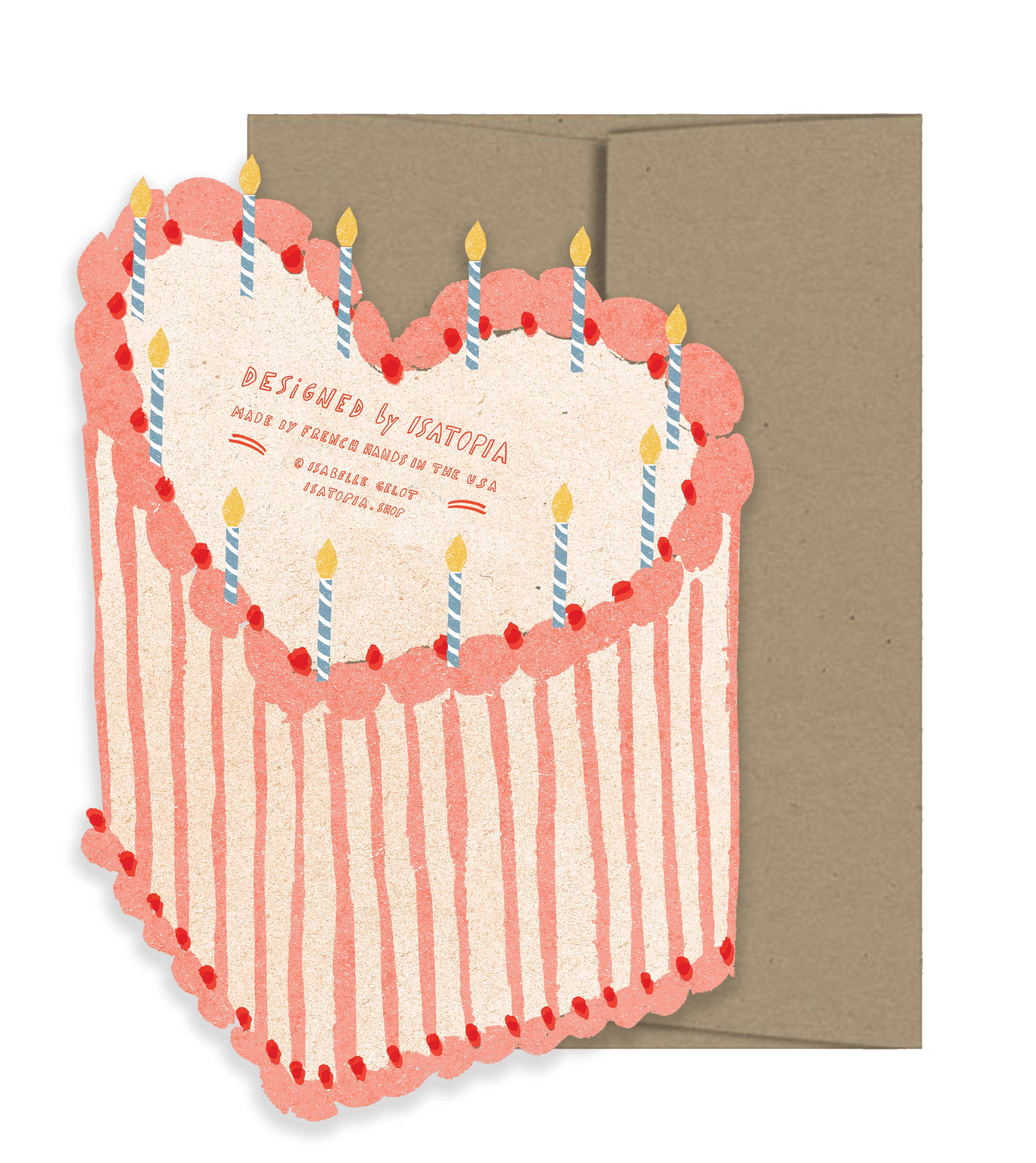 Heart Cake Birthday Card - DIGS