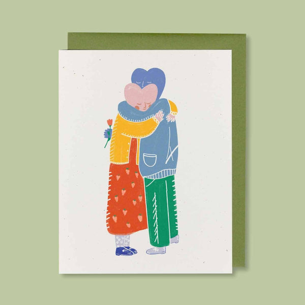 Heart to Heart Hug Love Card - DIGS