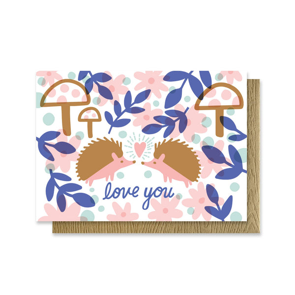 Hedgehog Garden Love Mini Card - DIGS