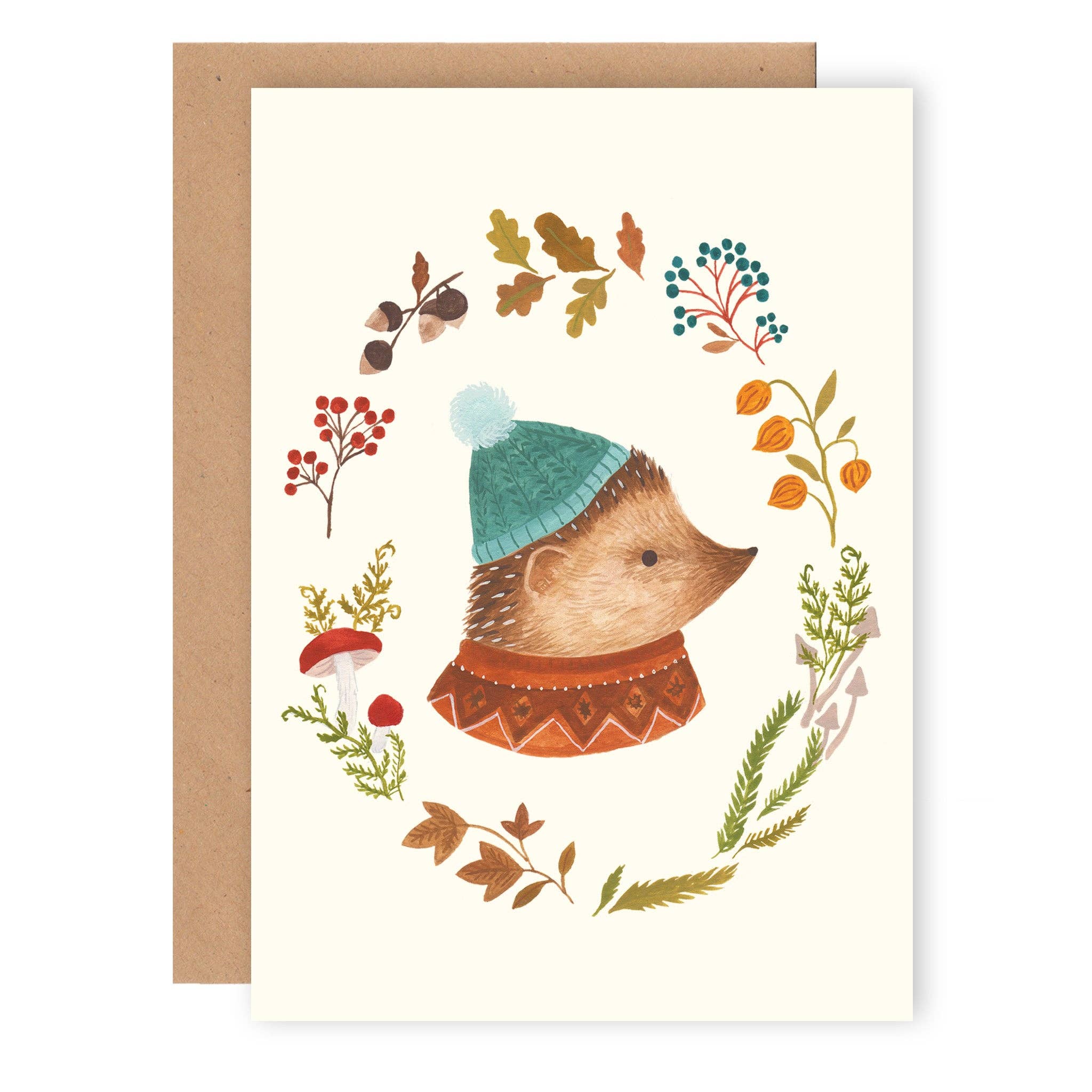 Hedgehog Portrait Card - DIGS