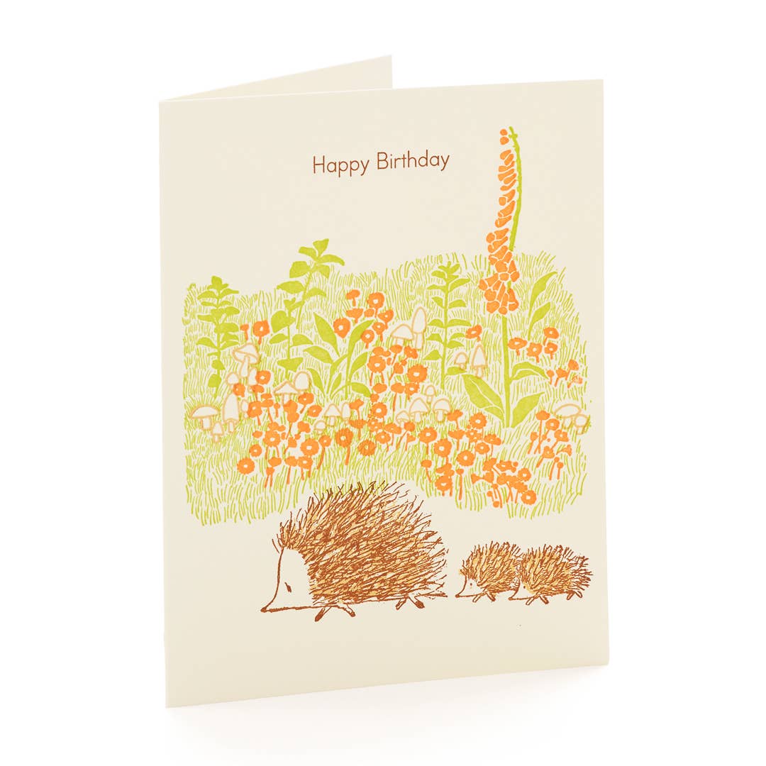 Hedgehogs Birthday Card - DIGS