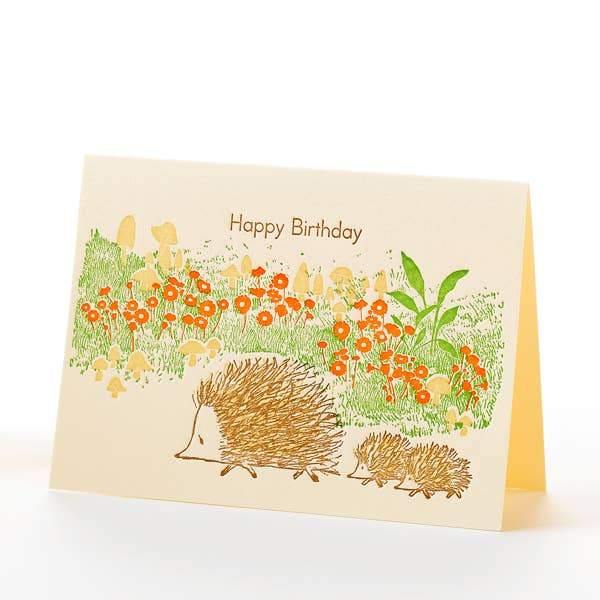 Hedgehogs Happy Birthday Card - DIGS